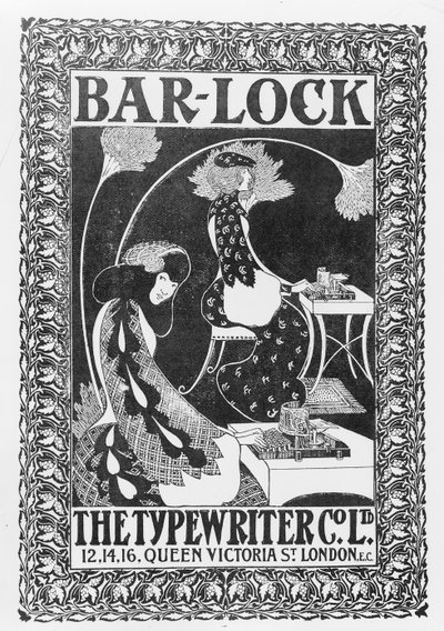 Advertisement for Bar-Lock Typewriters by English School